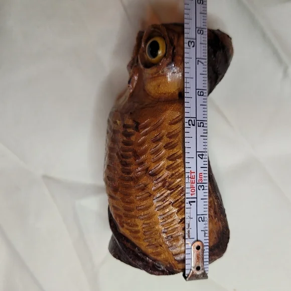 Vintage Hand Carved 3'' Owl - Picture 8 of 10